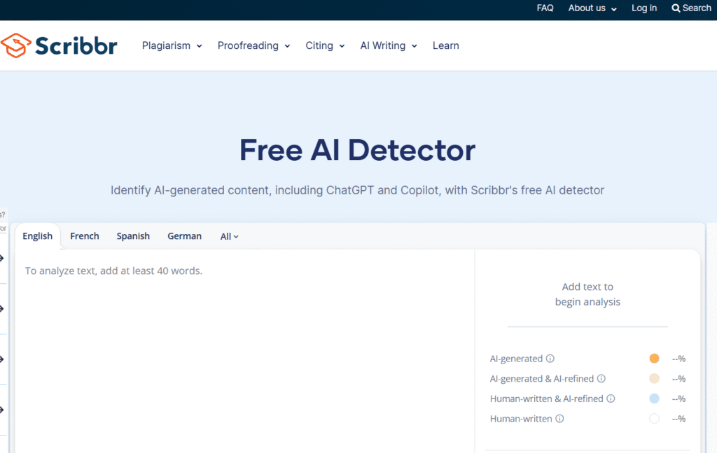 Scribbr AI Detector